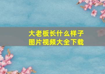 大老板长什么样子图片视频大全下载