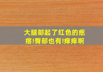 大腿部起了红色的疙瘩!臀部也有!痒痒啊