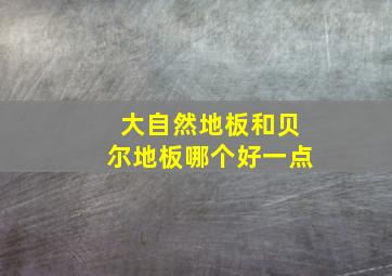 大自然地板和贝尔地板哪个好一点