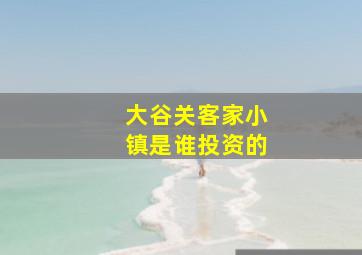 大谷关客家小镇是谁投资的