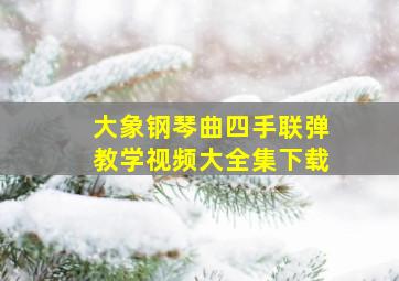 大象钢琴曲四手联弹教学视频大全集下载