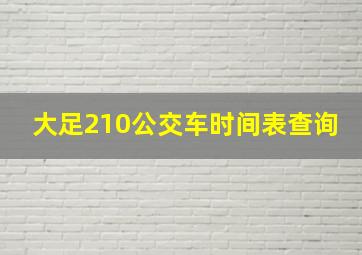 大足210公交车时间表查询