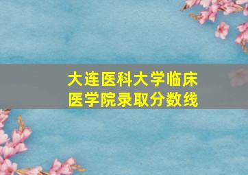 大连医科大学临床医学院录取分数线