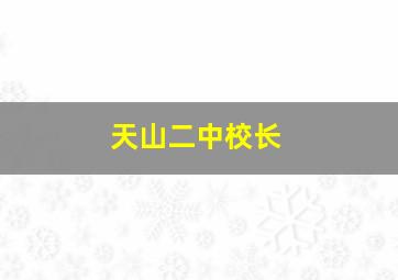 天山二中校长