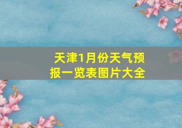 天津1月份天气预报一览表图片大全