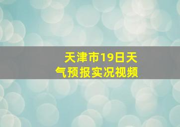 天津市19日天气预报实况视频