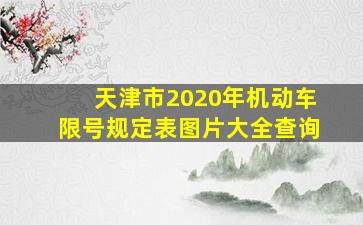 天津市2020年机动车限号规定表图片大全查询