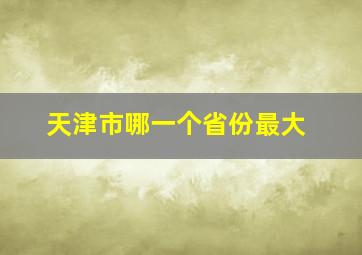 天津市哪一个省份最大