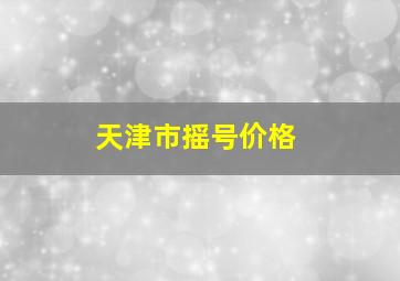 天津市摇号价格