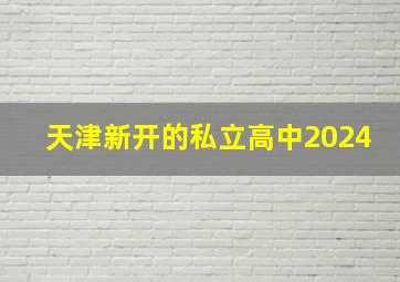 天津新开的私立高中2024