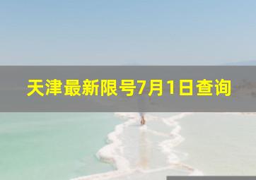 天津最新限号7月1日查询