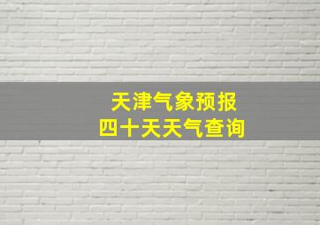 天津气象预报四十天天气查询