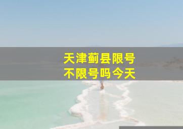 天津蓟县限号不限号吗今天