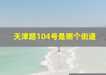 天津路104号是哪个街道