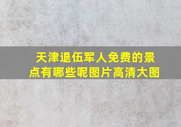 天津退伍军人免费的景点有哪些呢图片高清大图