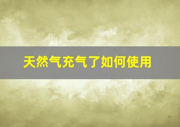 天然气充气了如何使用