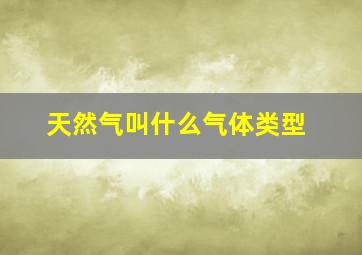 天然气叫什么气体类型