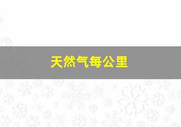 天然气每公里