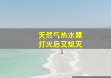 天然气热水器打火后又熄灭