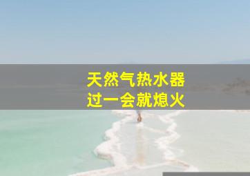 天然气热水器过一会就熄火