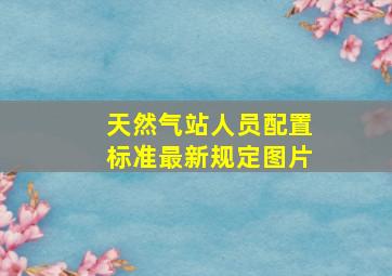 天然气站人员配置标准最新规定图片