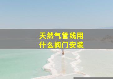 天然气管线用什么阀门安装