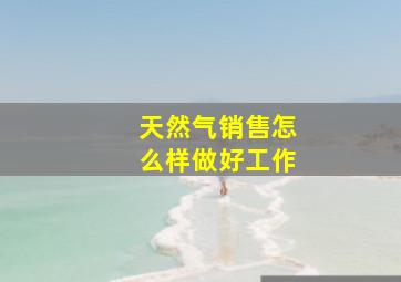 天然气销售怎么样做好工作