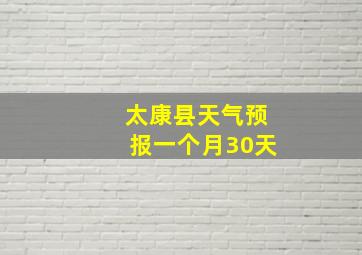 太康县天气预报一个月30天