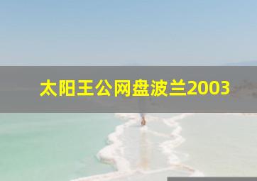 太阳王公网盘波兰2003