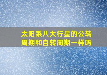 太阳系八大行星的公转周期和自转周期一样吗