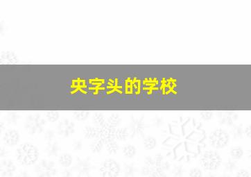 央字头的学校