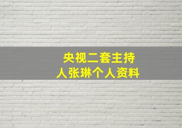 央视二套主持人张琳个人资料