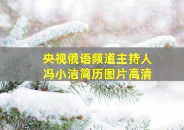 央视俄语频道主持人冯小洁简历图片高清