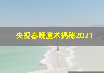 央视春晚魔术揭秘2021