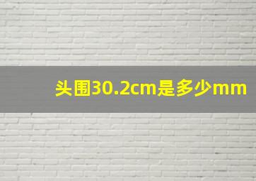 头围30.2cm是多少mm