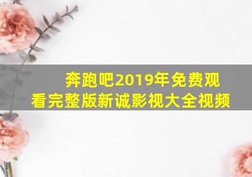 奔跑吧2019年免费观看完整版新诚影视大全视频