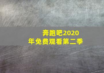 奔跑吧2020年免费观看第二季