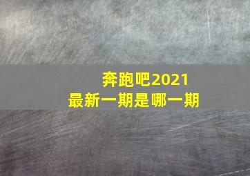 奔跑吧2021最新一期是哪一期