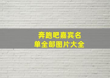 奔跑吧嘉宾名单全部图片大全