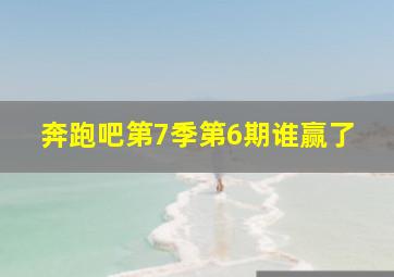 奔跑吧第7季第6期谁赢了