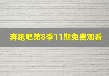 奔跑吧第8季11期免费观看