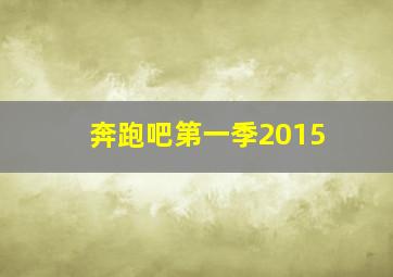 奔跑吧第一季2015