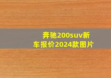 奔驰200suv新车报价2024款图片