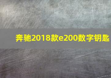 奔驰2018款e200数字钥匙