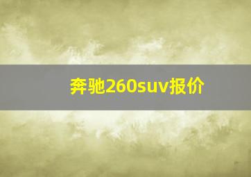 奔驰260suv报价