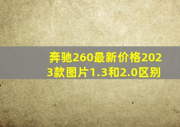 奔驰260最新价格2023款图片1.3和2.0区别