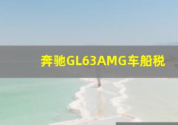 奔驰GL63AMG车船税