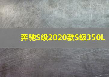 奔驰S级2020款S级350L