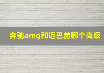 奔驰amg和迈巴赫哪个高级