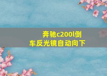 奔驰c200l倒车反光镜自动向下